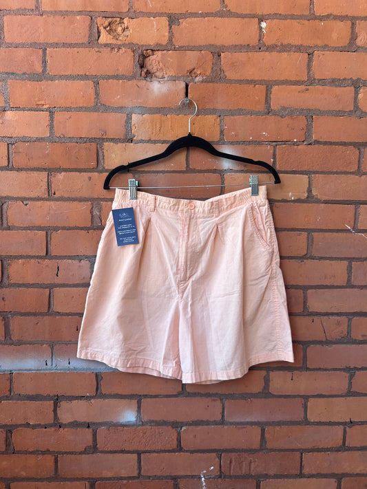 80’s Vintage Coral Pink Cotton Shorts / 32-34 Waist