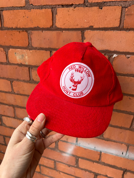 1988 Vintage Red Cord Hunt Club Trucker Hat