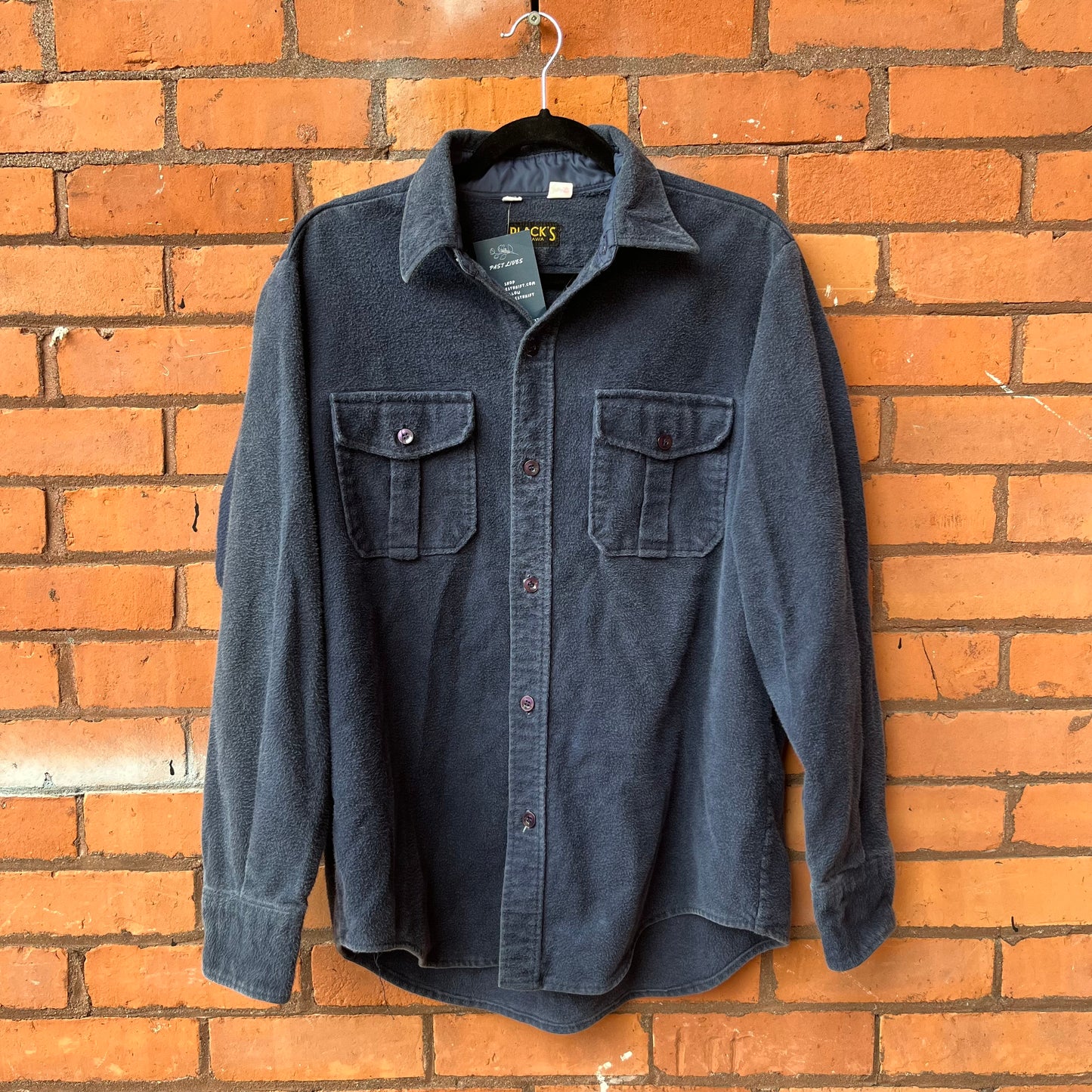 90’s Vintage Faded Navy Blue Shacket / Size L