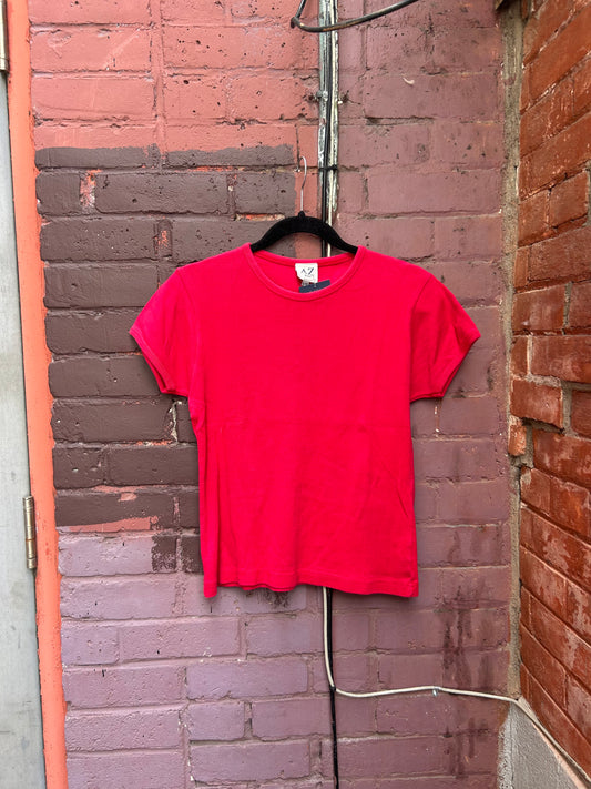 90's Vintage Fuchsia Cotton Baby Tee / Size L