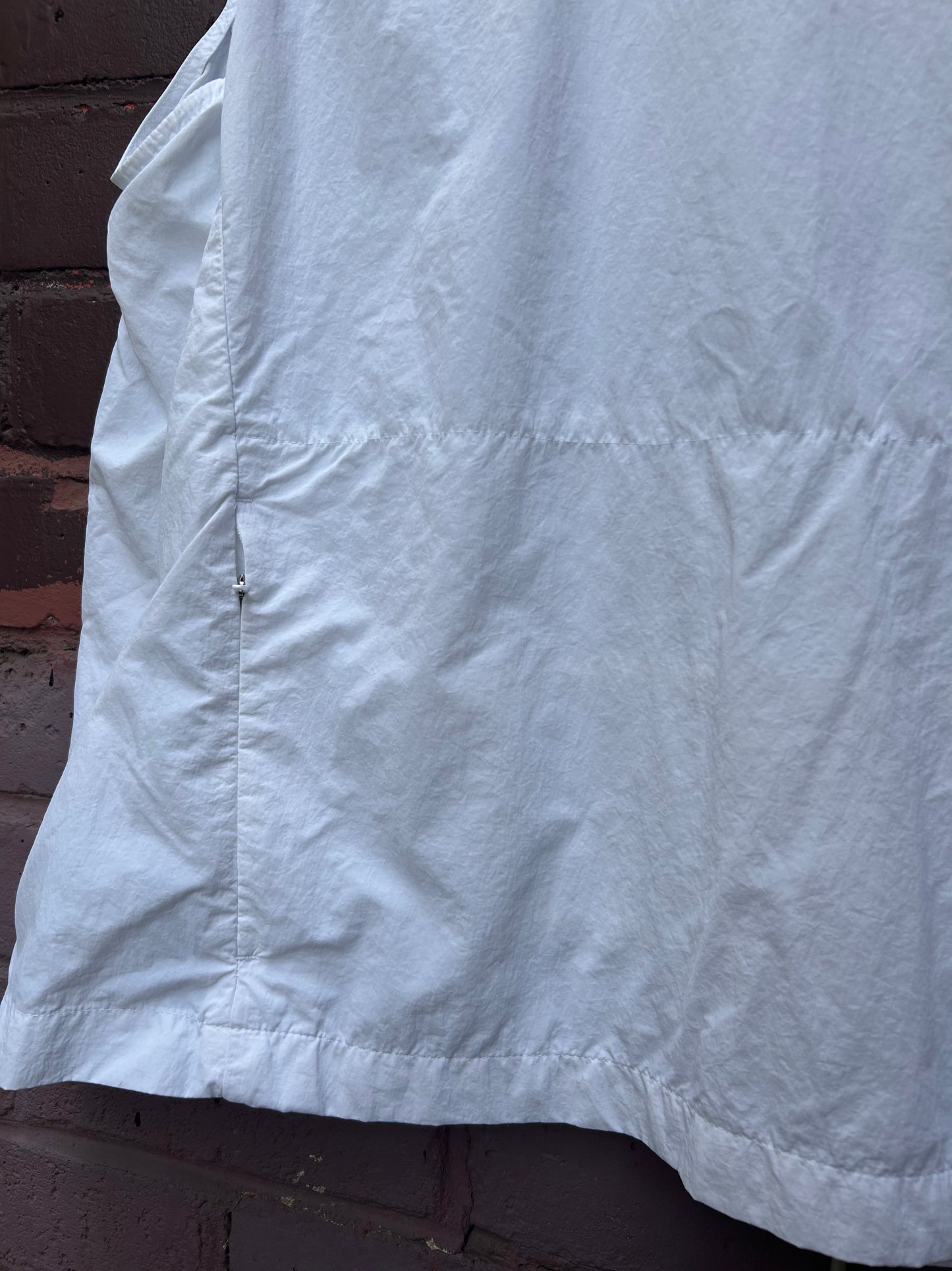 Y2K Vintage White Nylon Tech Wear Tank / Size XL