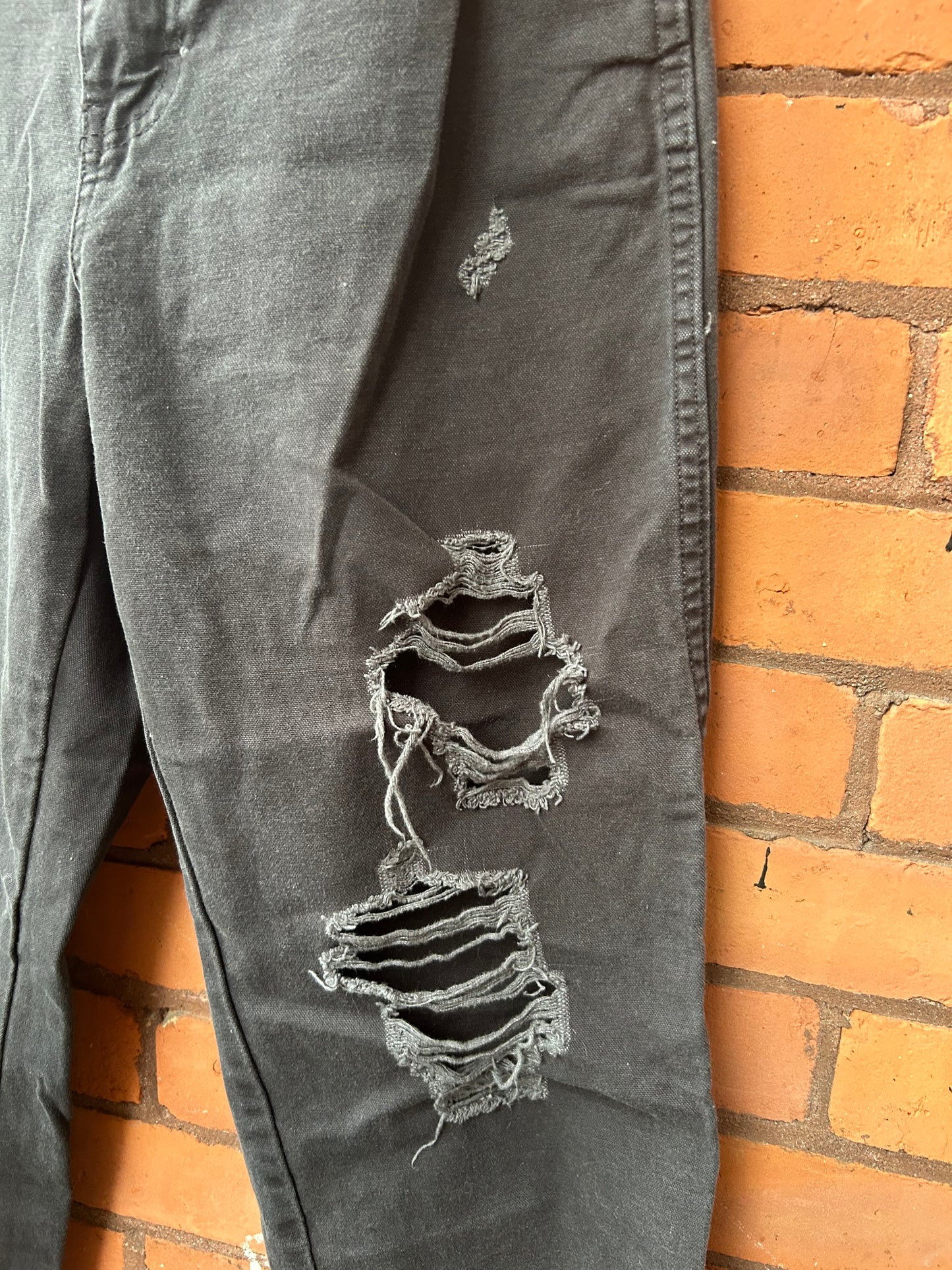 Y2K Vintage Dickies Distressed Faded Black Canvas Pants / 32 Waist