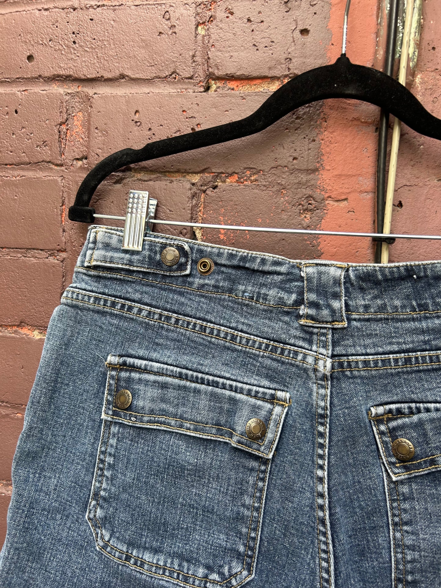 Y2K Vintage Faded Blue Denim Shorts / 30-32 Waist