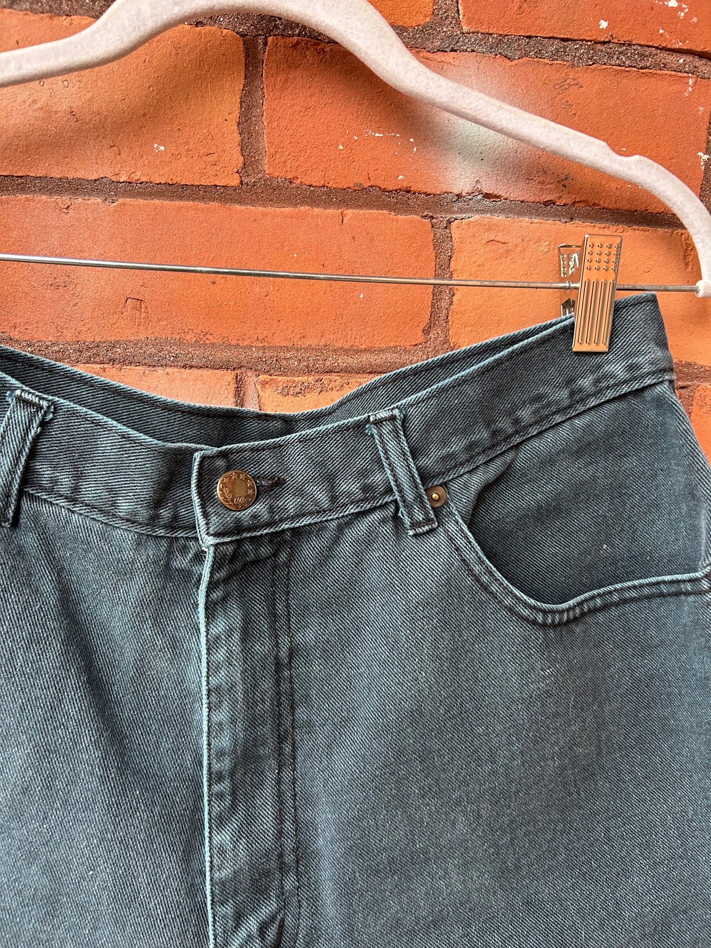 90’s Vintage Blue Overdyed Denim Shorts / 32 Waist