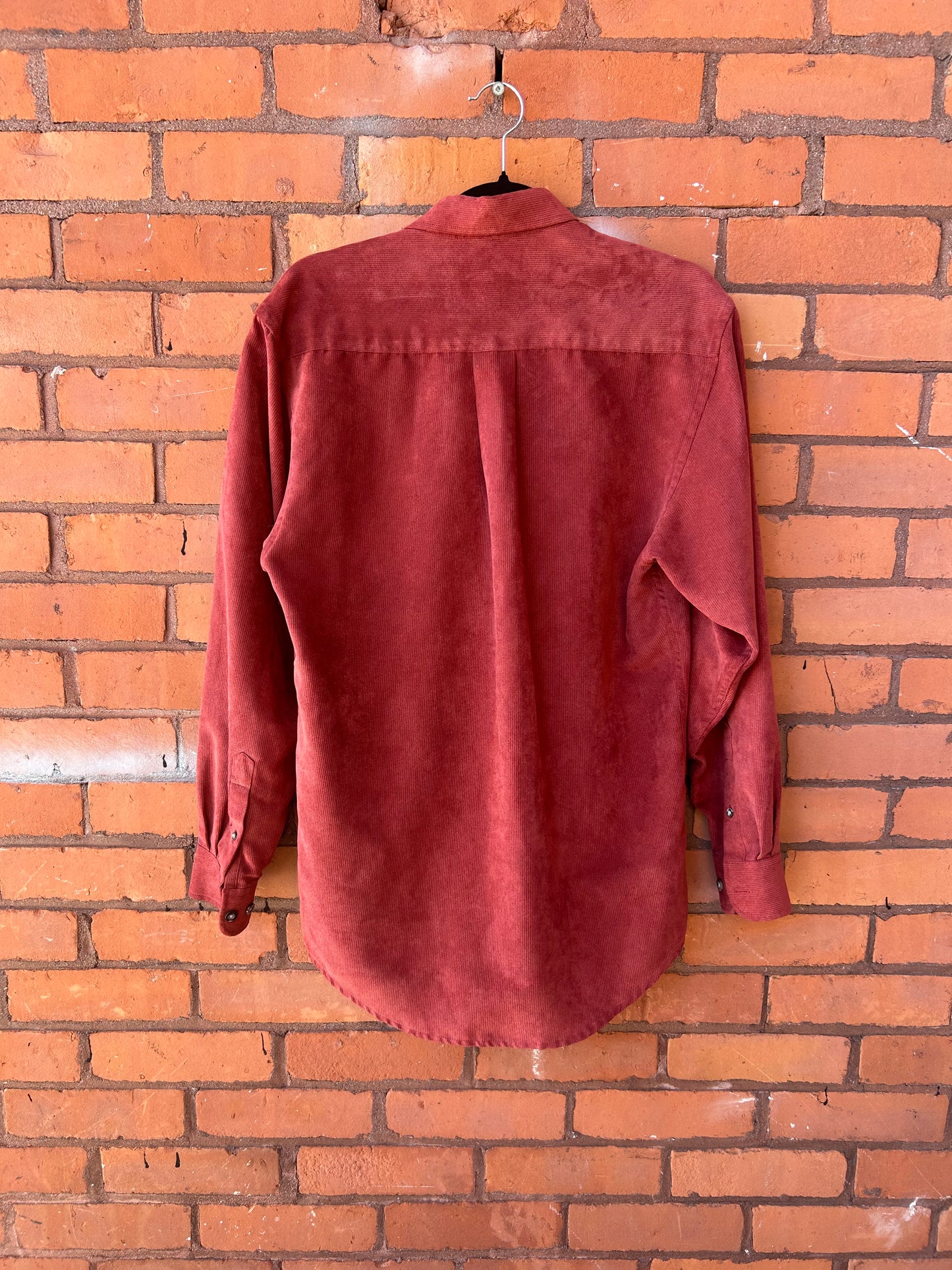 90’s Rust Red Soft Button Down Shirt / Size L