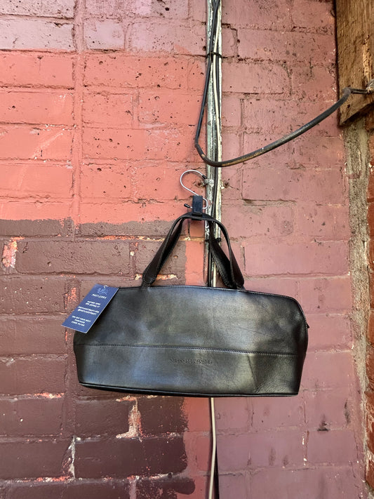 Y2K Vintage Derek Alexander Black Leather Angular Shoulder Purse