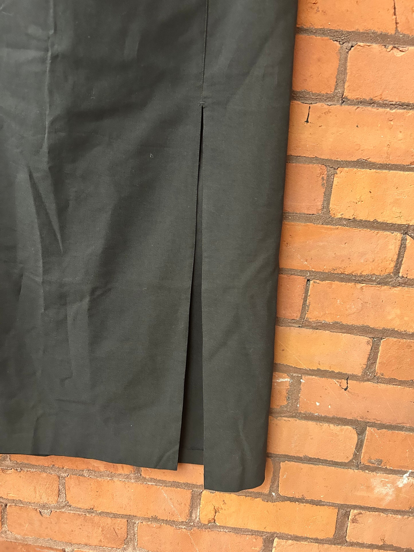 Y2K Vintage Black Lace Up Maxi Skirt / 32 Waist