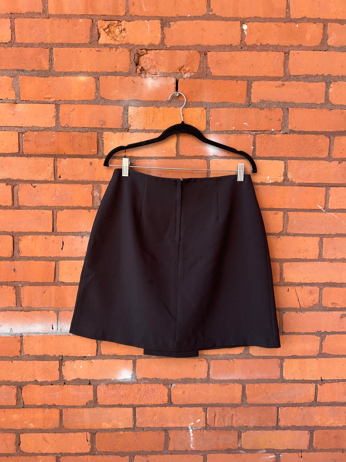 90’s Vintage Black Lace Mini Skirt / 31 Waist