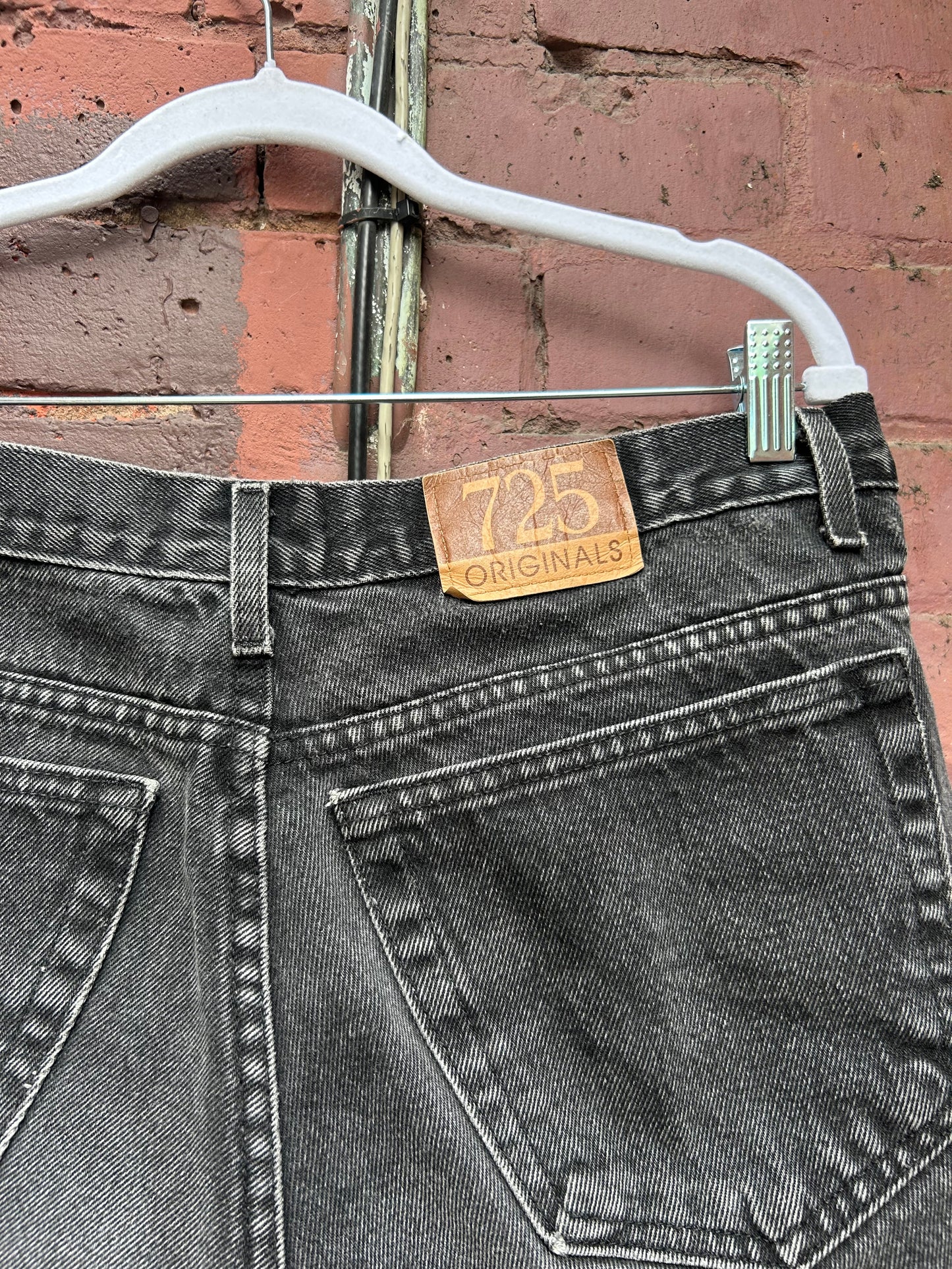 90's Vintage Faded Black Cut Off Jorts / 36 Waist