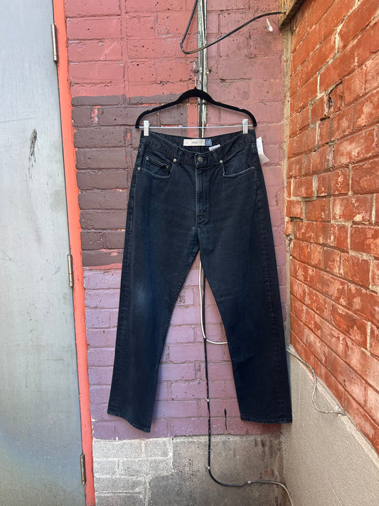 90's Vintage Gap Black Baggy Jeans / 34 Waist