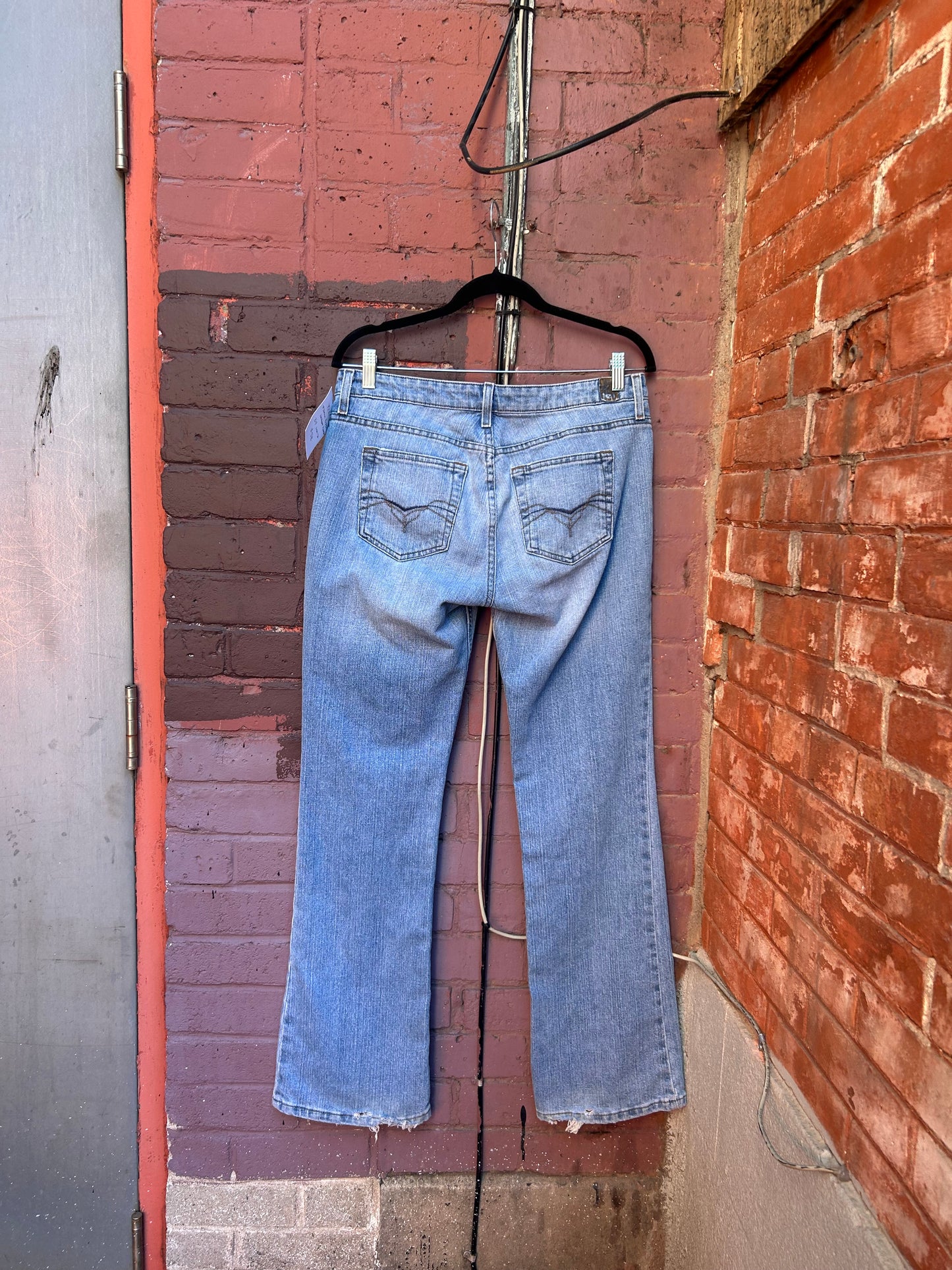 Y2K Vintage Low Rise Light Wash Flare Jeans / 34 Waist