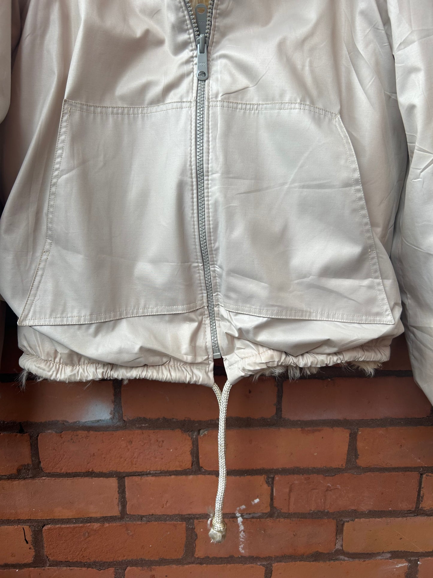 80’s Vintage Sheepskin Reversible Bomber Jacket / Size XS-S