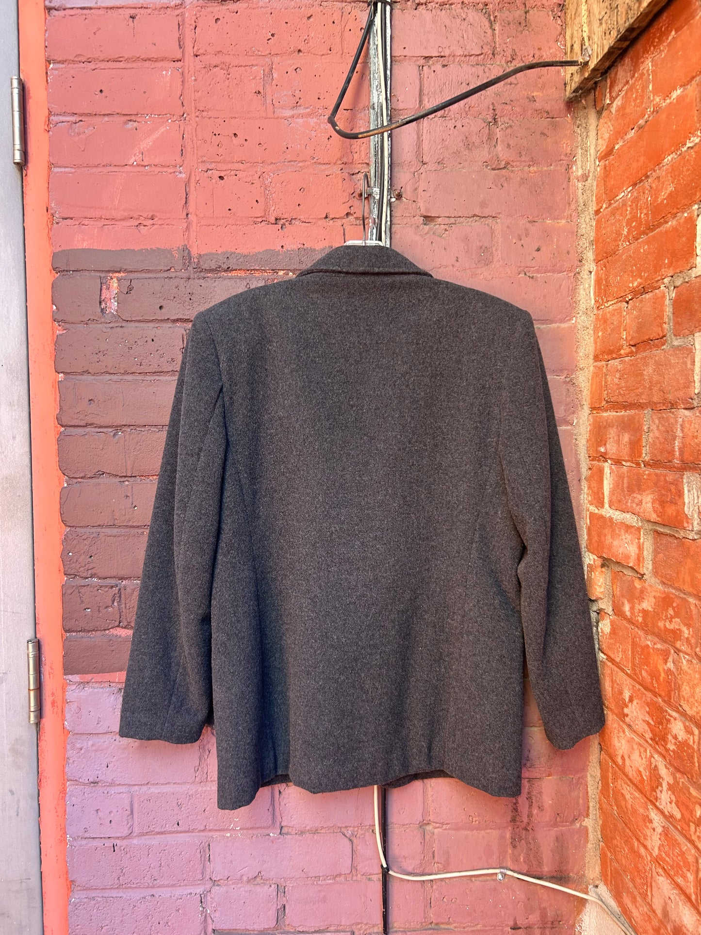 90's Vintage Grey Wool & Cashmere Blazer / Size S