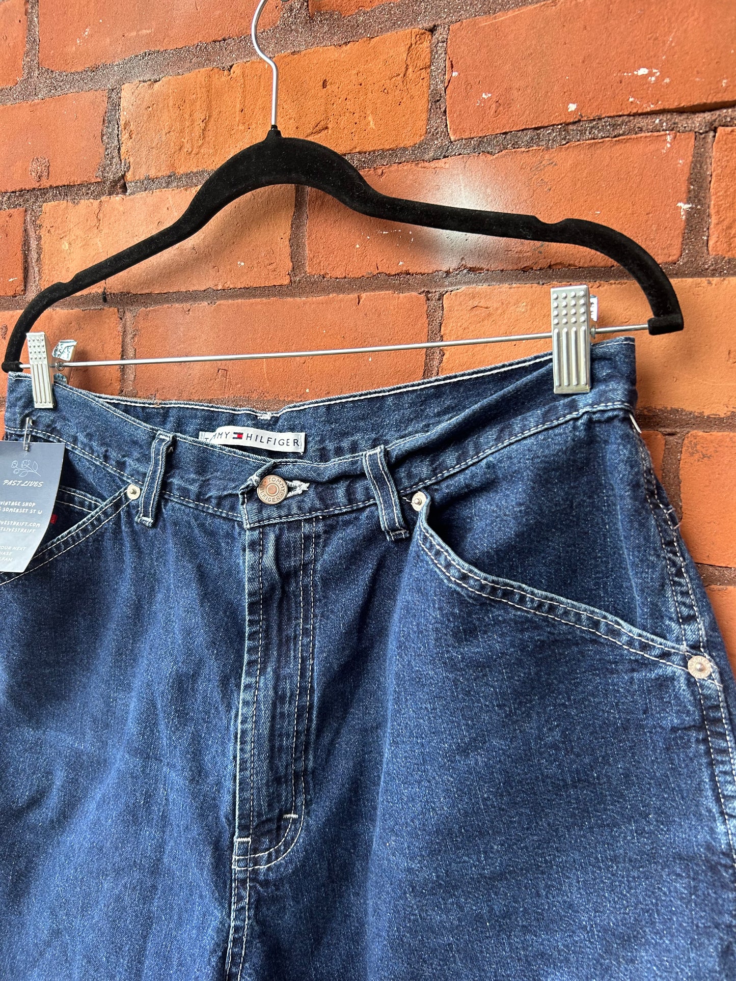 90's Vintage Tommy Hilfiger Denim Carpenter Shorts / 34 Waist