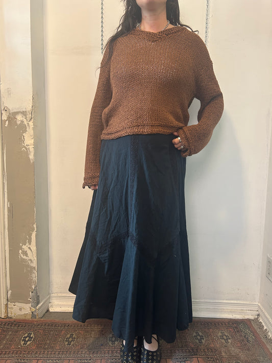 90’s Vintage Cinnamon Crotchet Style Sweater / Size S