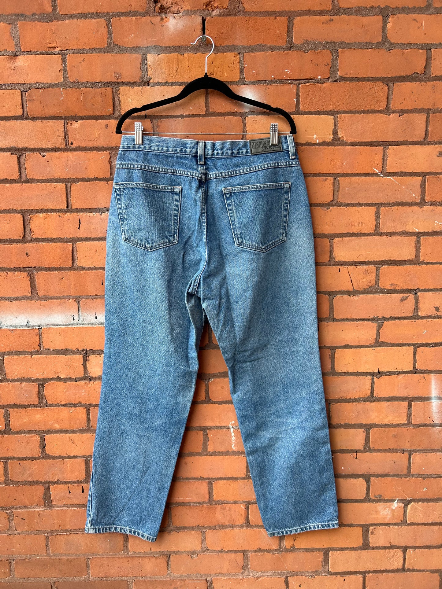 Y2K Vintage Faded Blue Straight Leg Jeans / 33 Waist