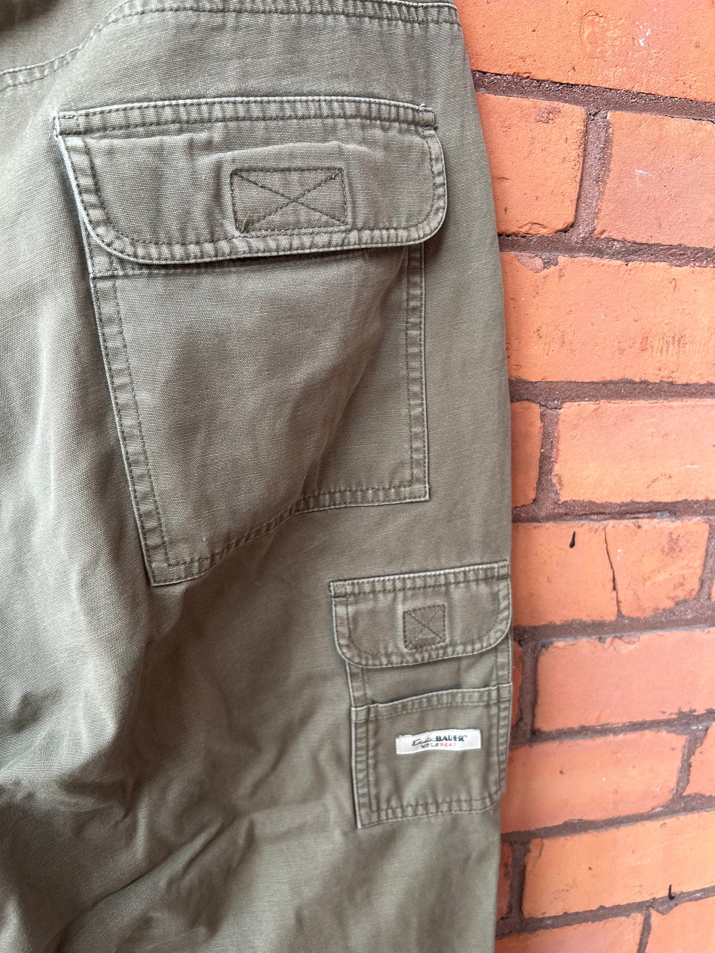 Y2K Vintage Green Cargo Pants / 38 Waist