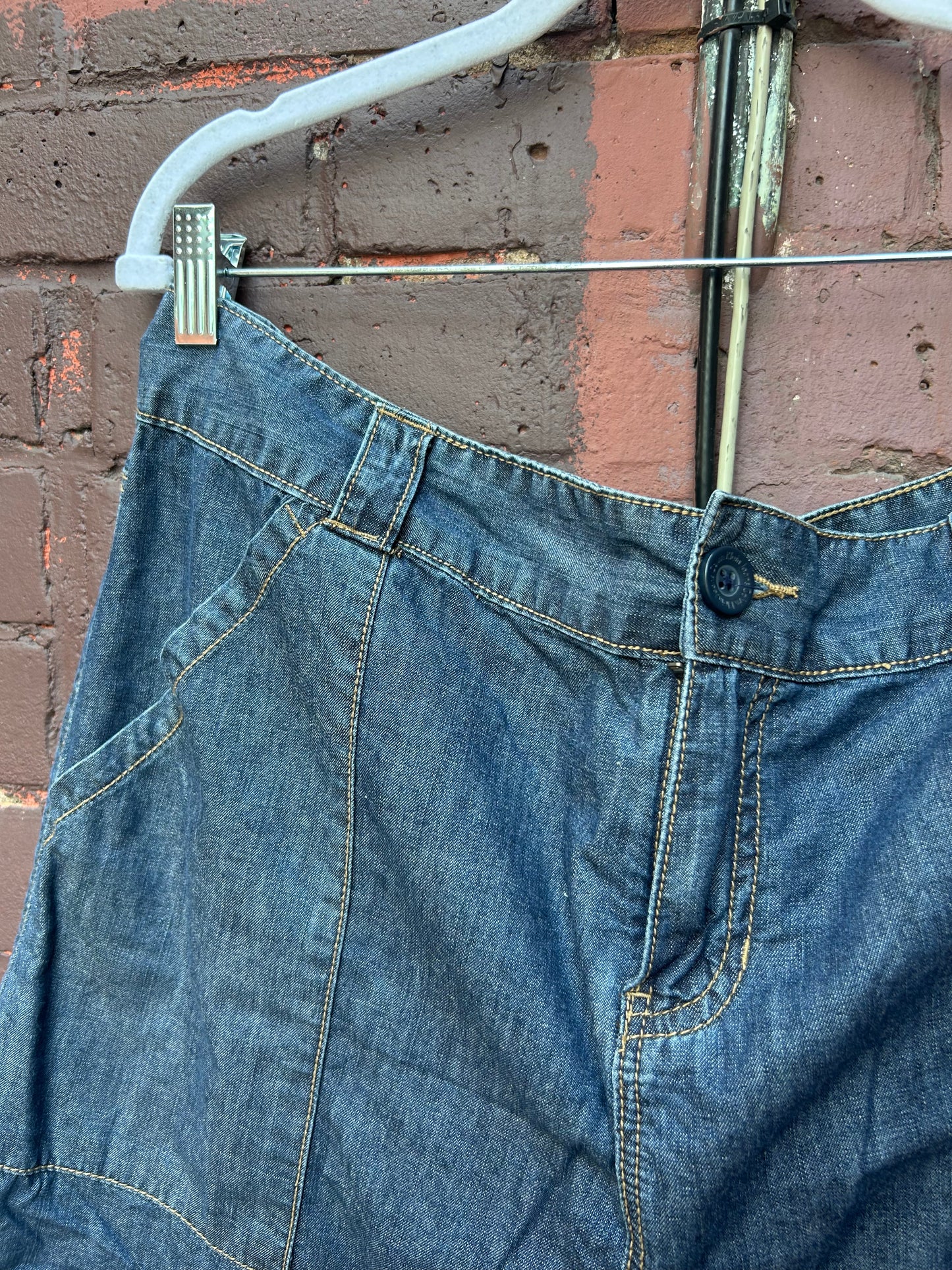 Y2K Calvin Klein Denim Mini Skirt / 38 Waist