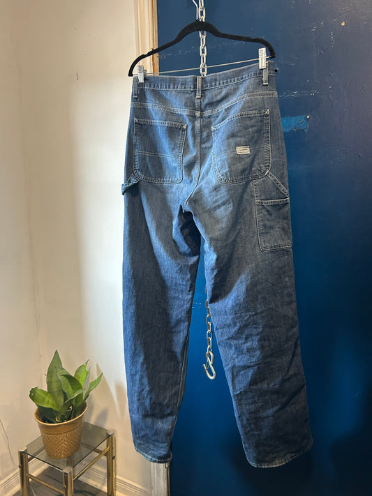 Y2K Vintage Gap Faded Blue Carpenter Jeans Tall / 34 Waist