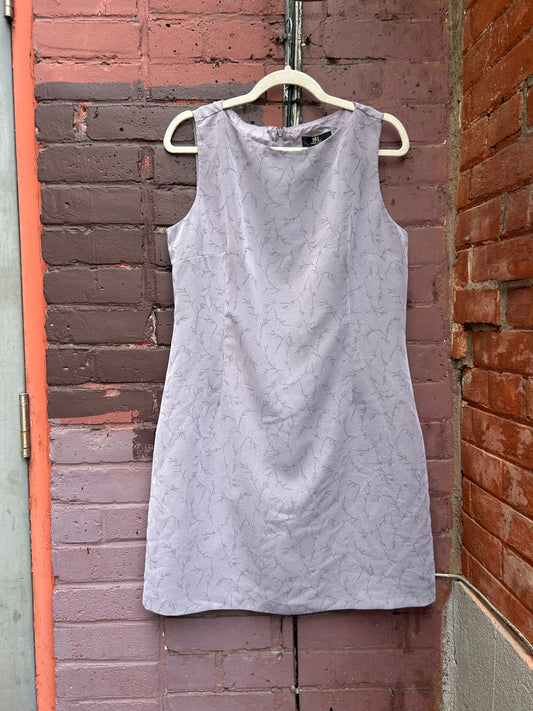 90’s Vintage Lavender High Neck Mini Dress / Size 14