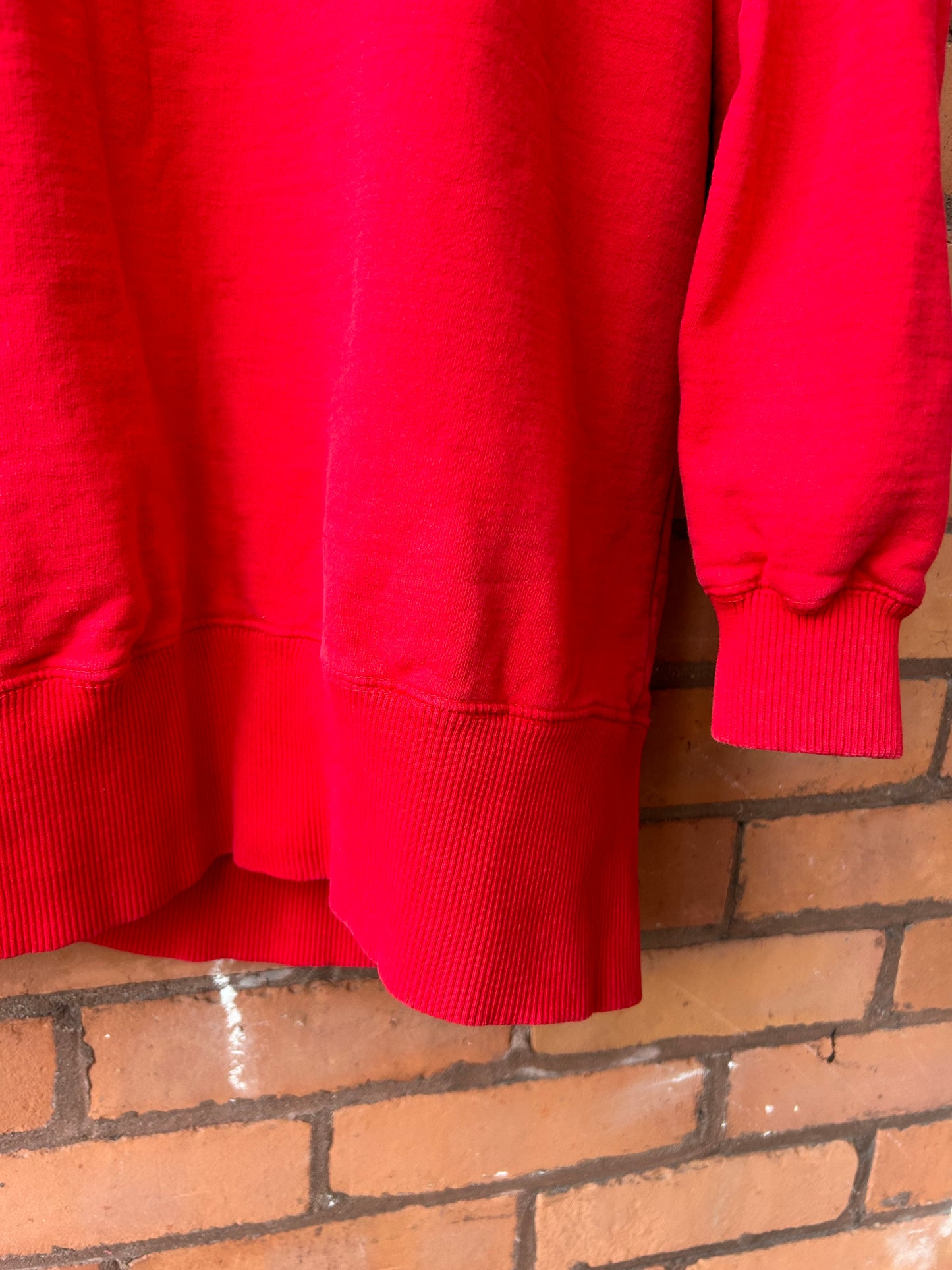 90’s Vintage Red Chunky Crew Sweater / Size XL