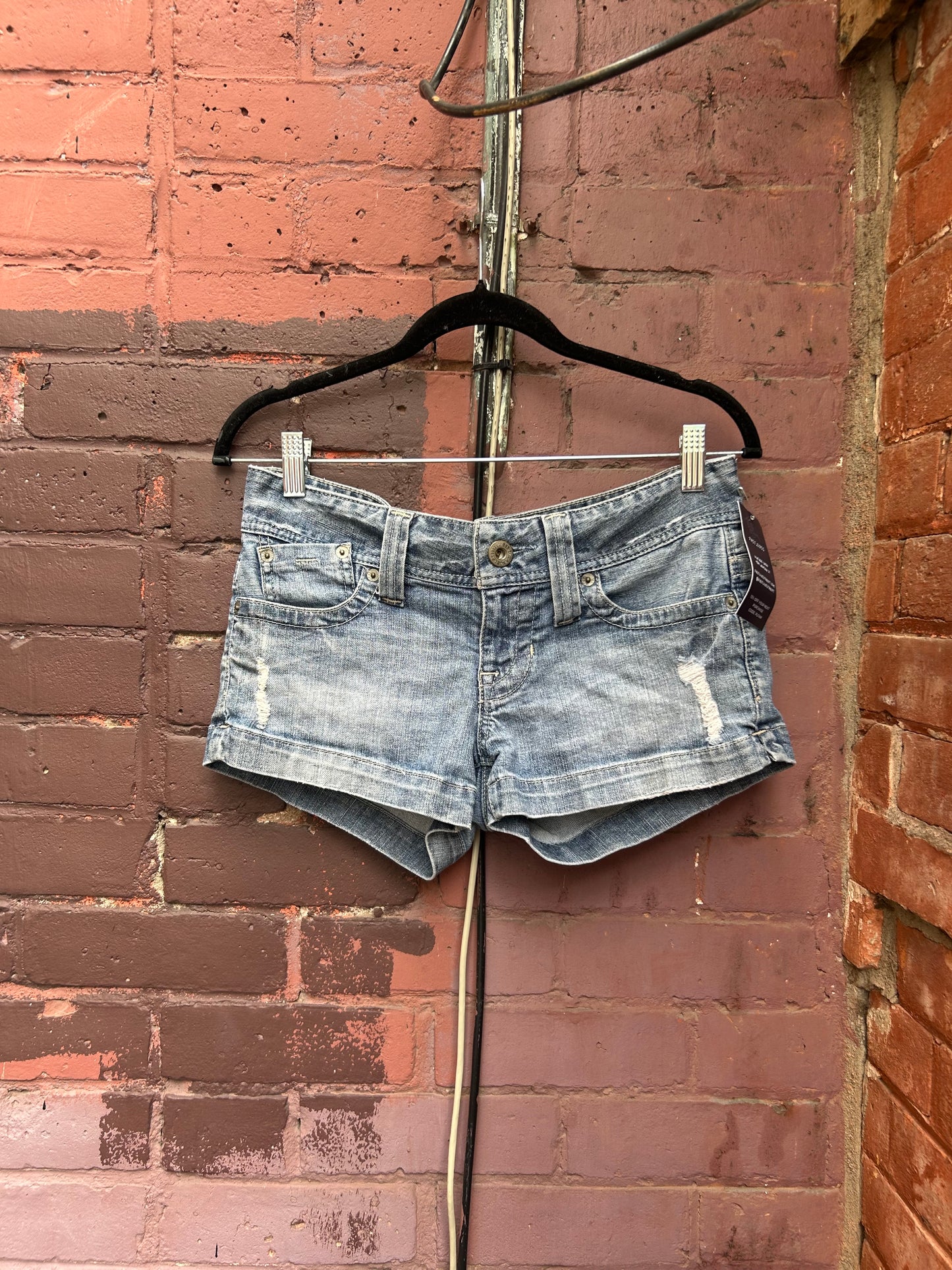Y2K Vintage Guess Low Rise Denim Micro Shorts / 32 Waist