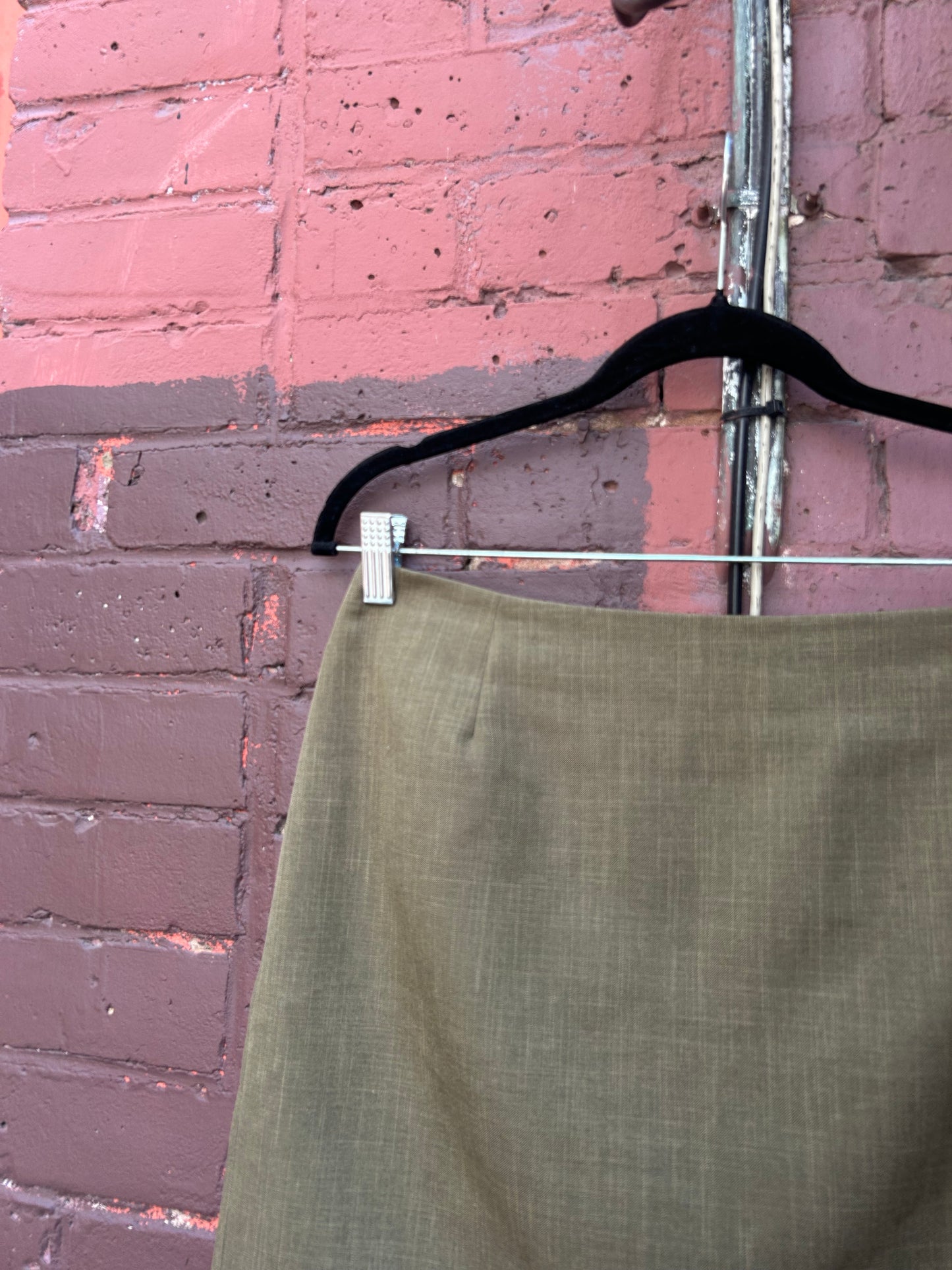 90’s Vintage Green Classic Mini Skirt / 30 Waist