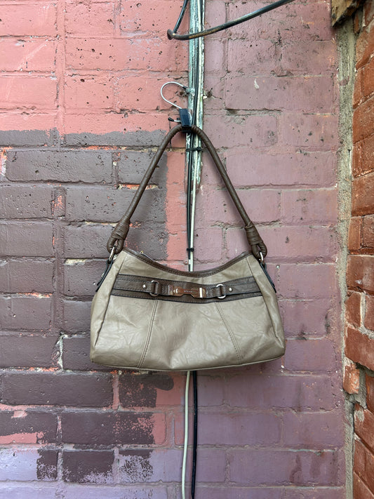 Y2K Vintage Faux Brown Leather Shoulder Purse