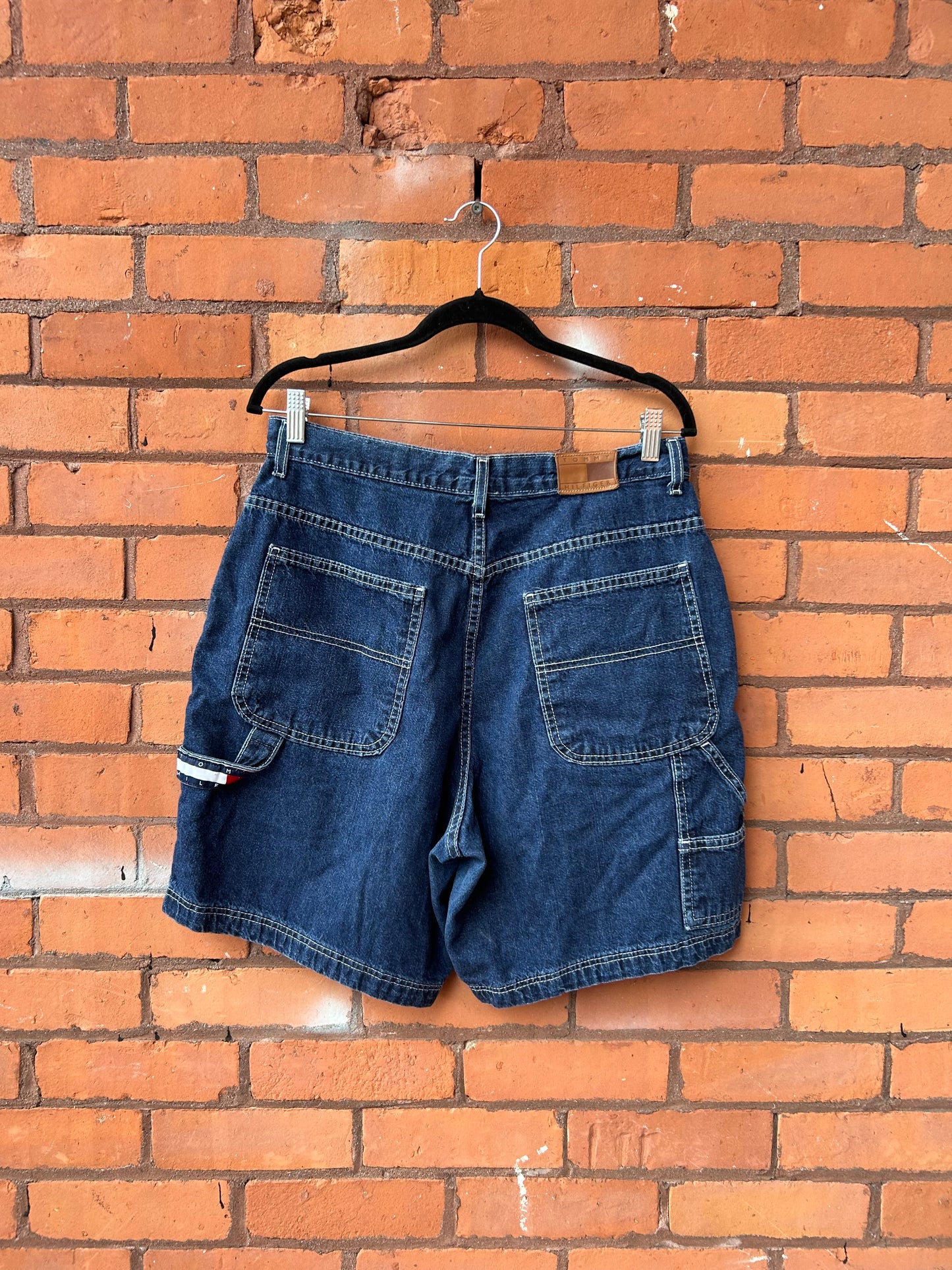 90's Vintage Tommy Hilfiger Denim Carpenter Shorts / 34 Waist