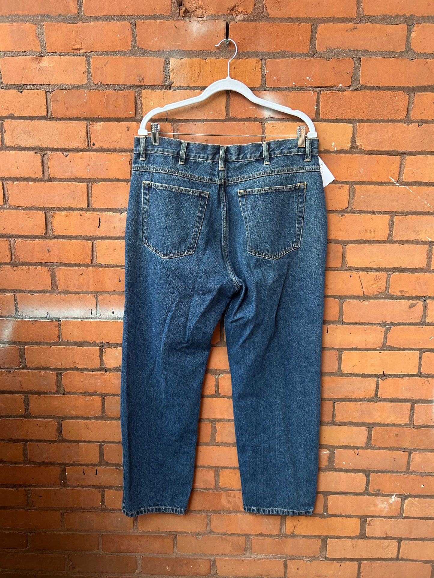 90’s Vintage Blue Straight Leg Jeans / 36 Waist