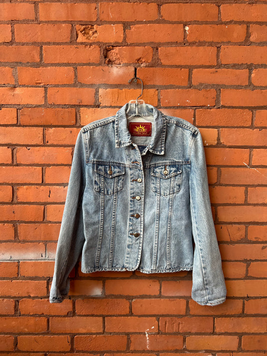 90’s Vintage Light Wash Denim Jacket / Size S