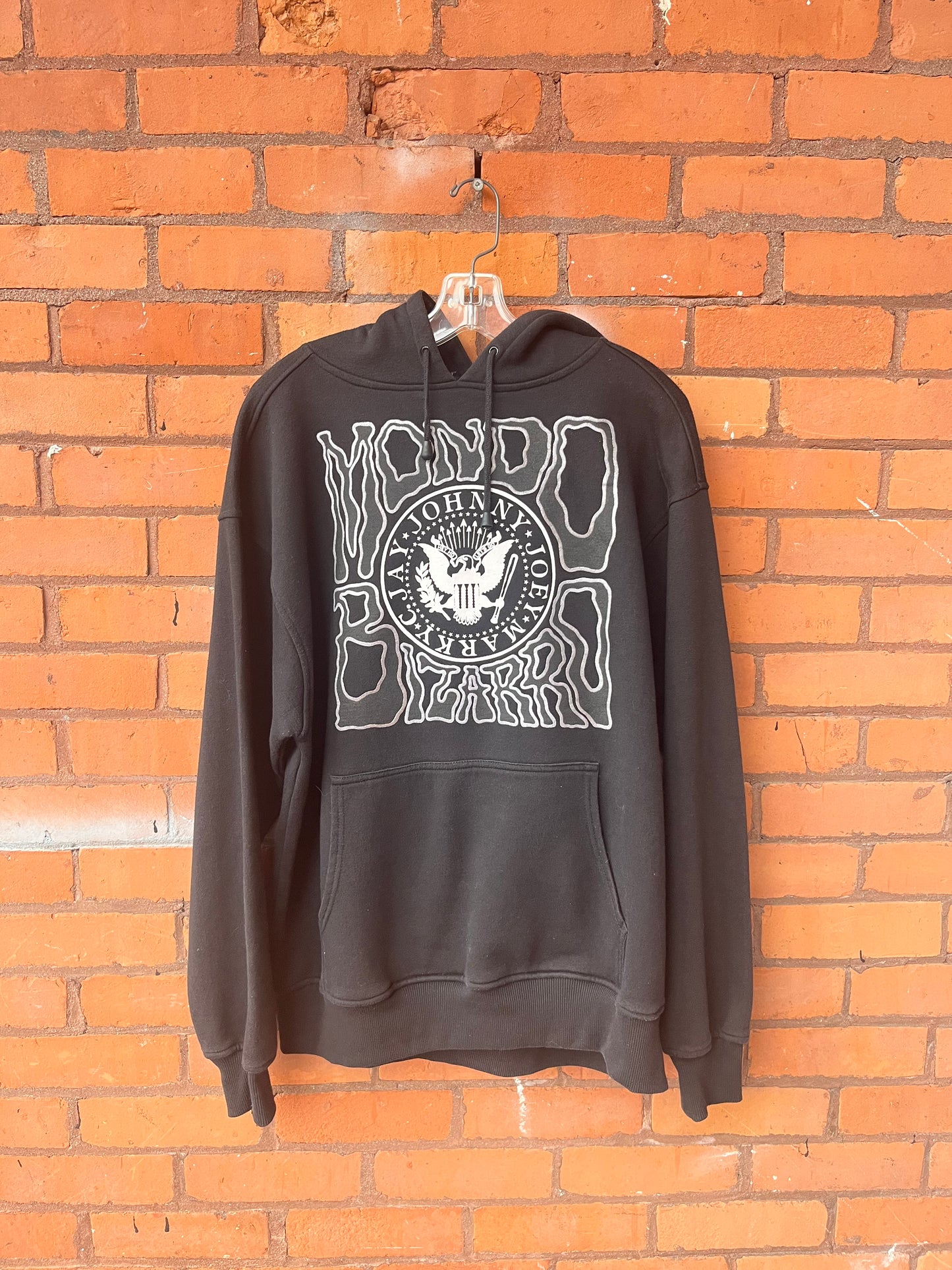 90’s Vintage Ramones Black Mondo Bizarro Hoodie / Size XL