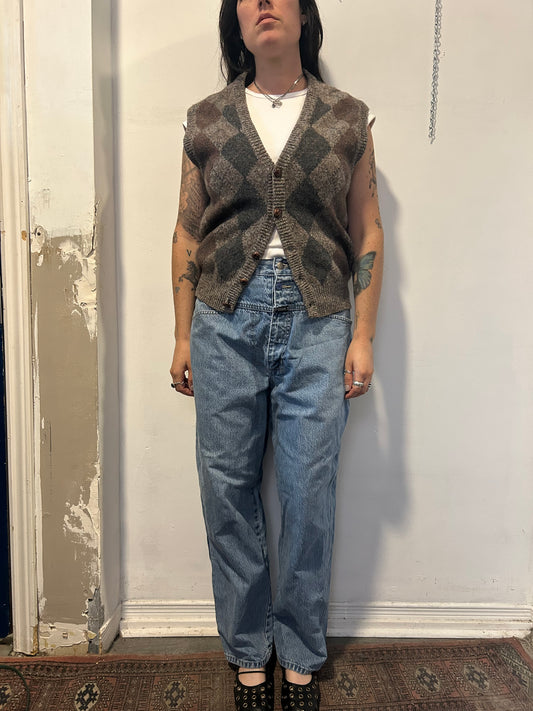 80’s Vintage Girbaud High Waist Light Wash Jeans / 36 Waist