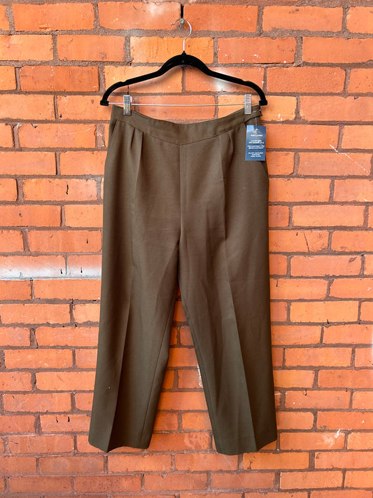 70’s Vintage Olive Green High Waist Trousers / 32 Waist