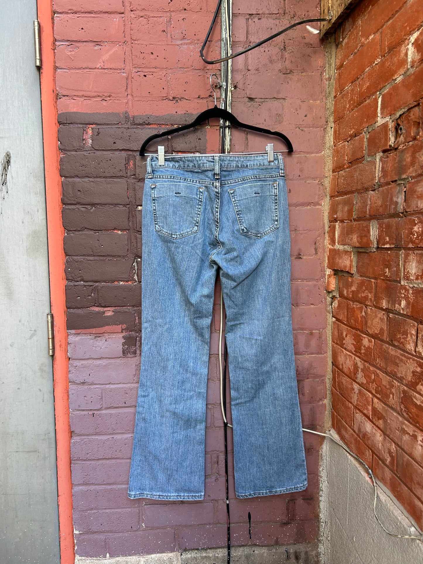 90's Vintage Lee Riders Low Rise Light Wash Flare Jeans / 30 Waist