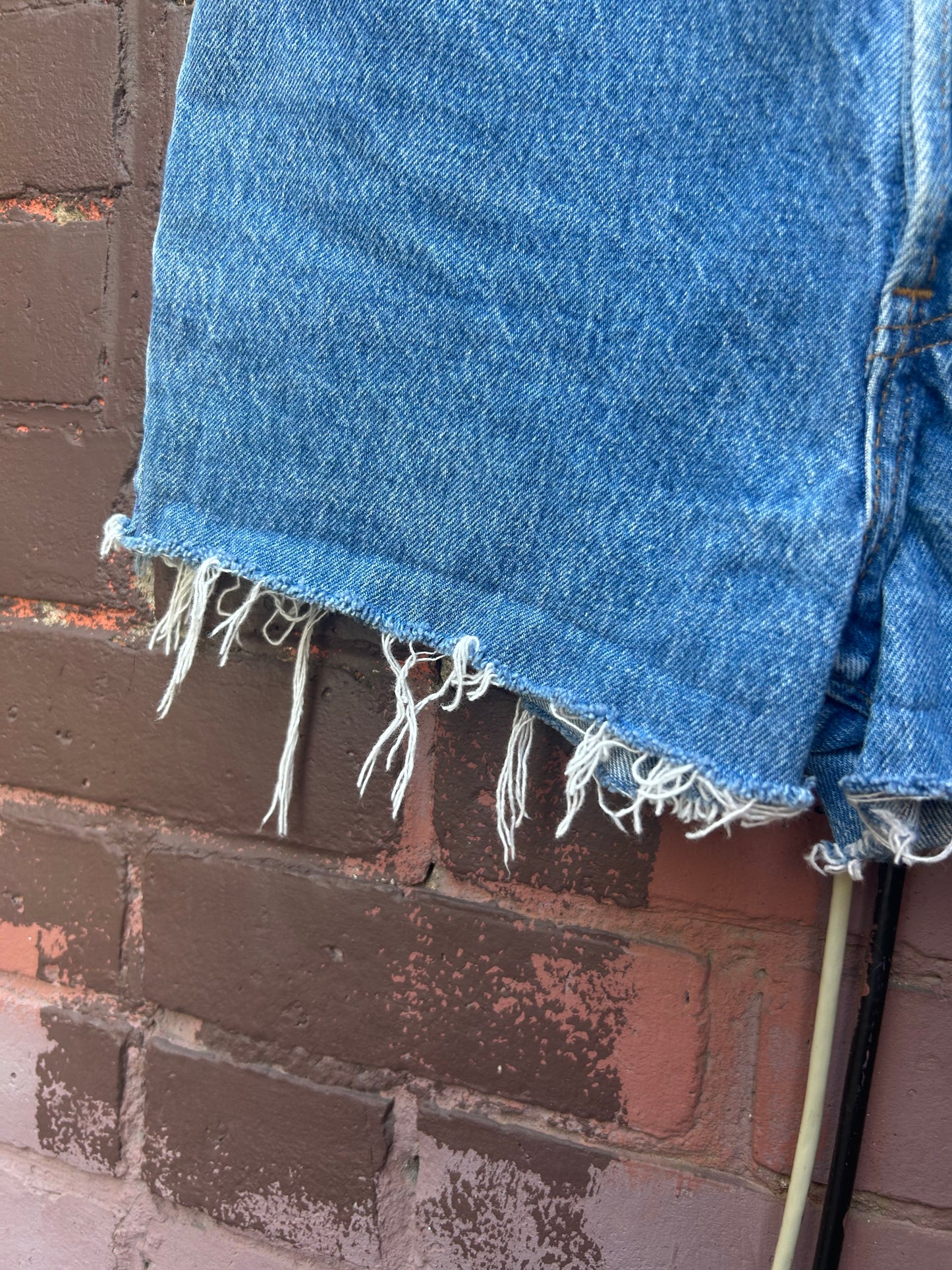 90's Vintage Levi's Cut Off Denim Shorts / 26 Waist