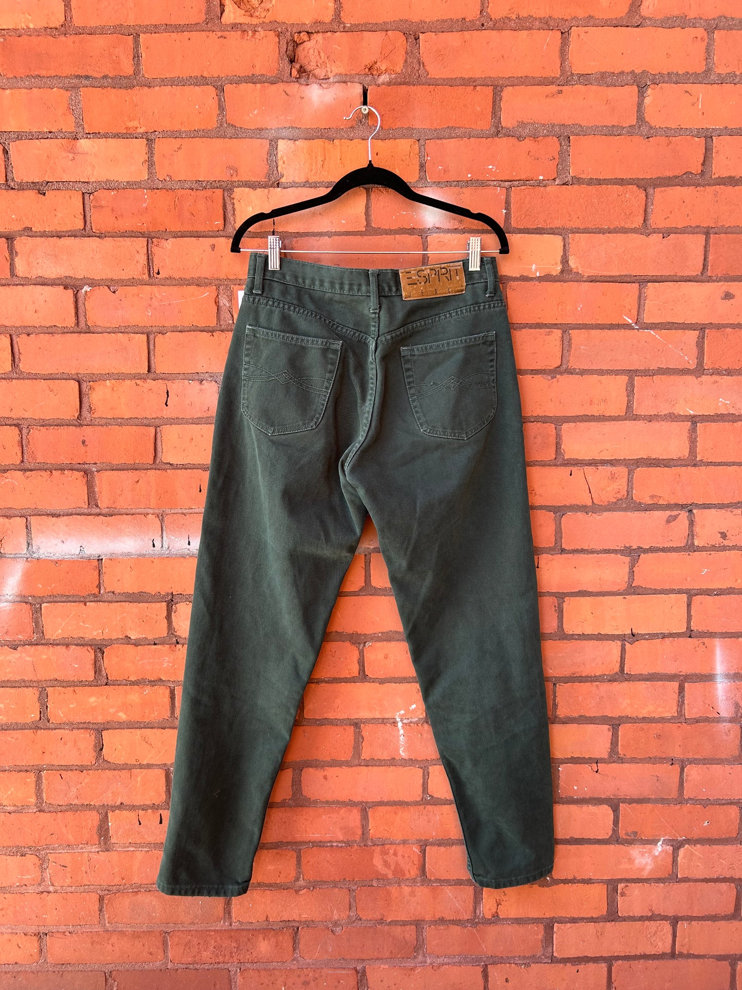 90’s Vintage Forest Green Tapered Jeans / 30 Waist