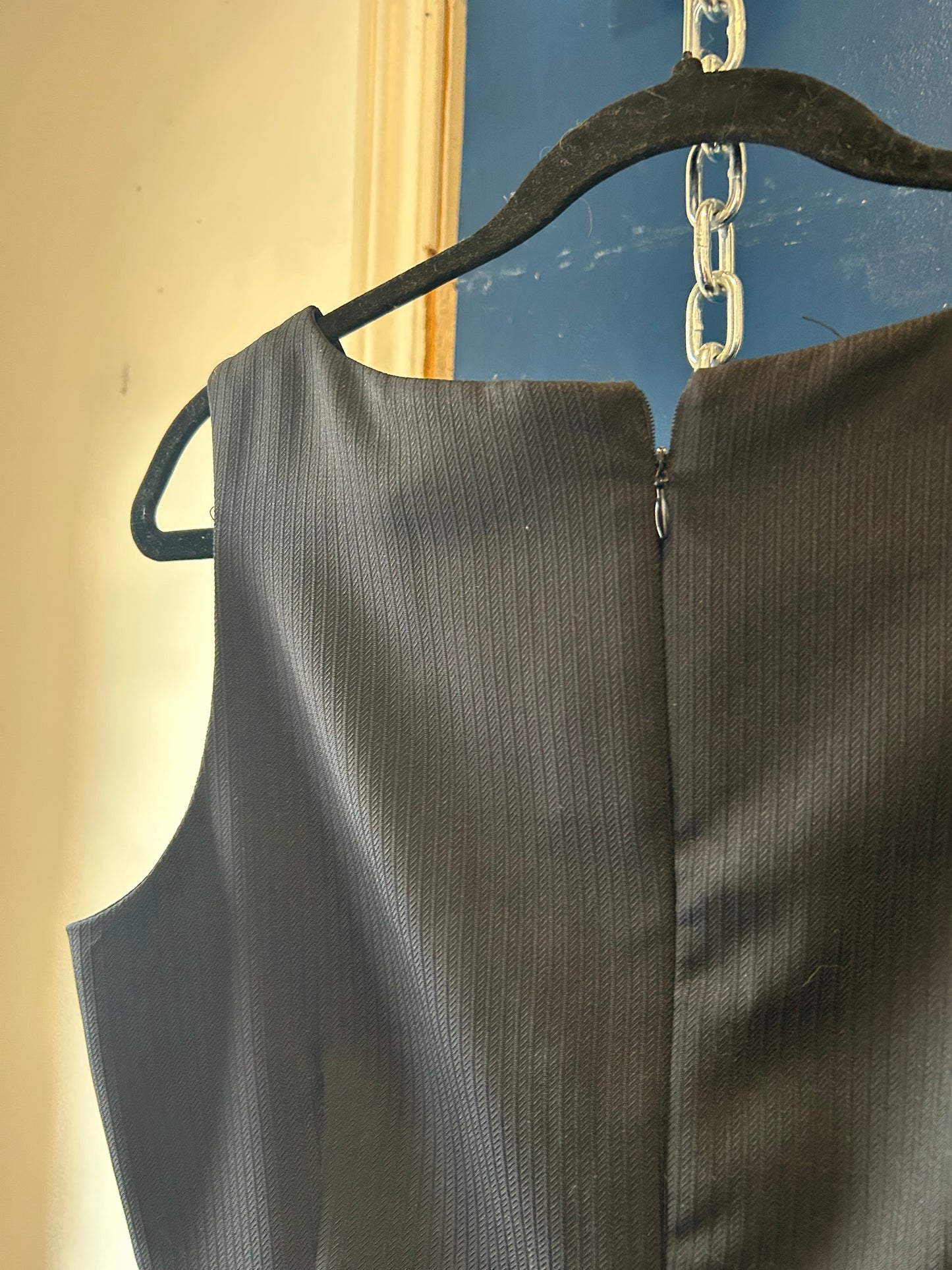 90’s Vintage Black High Neck Dress / Size 14