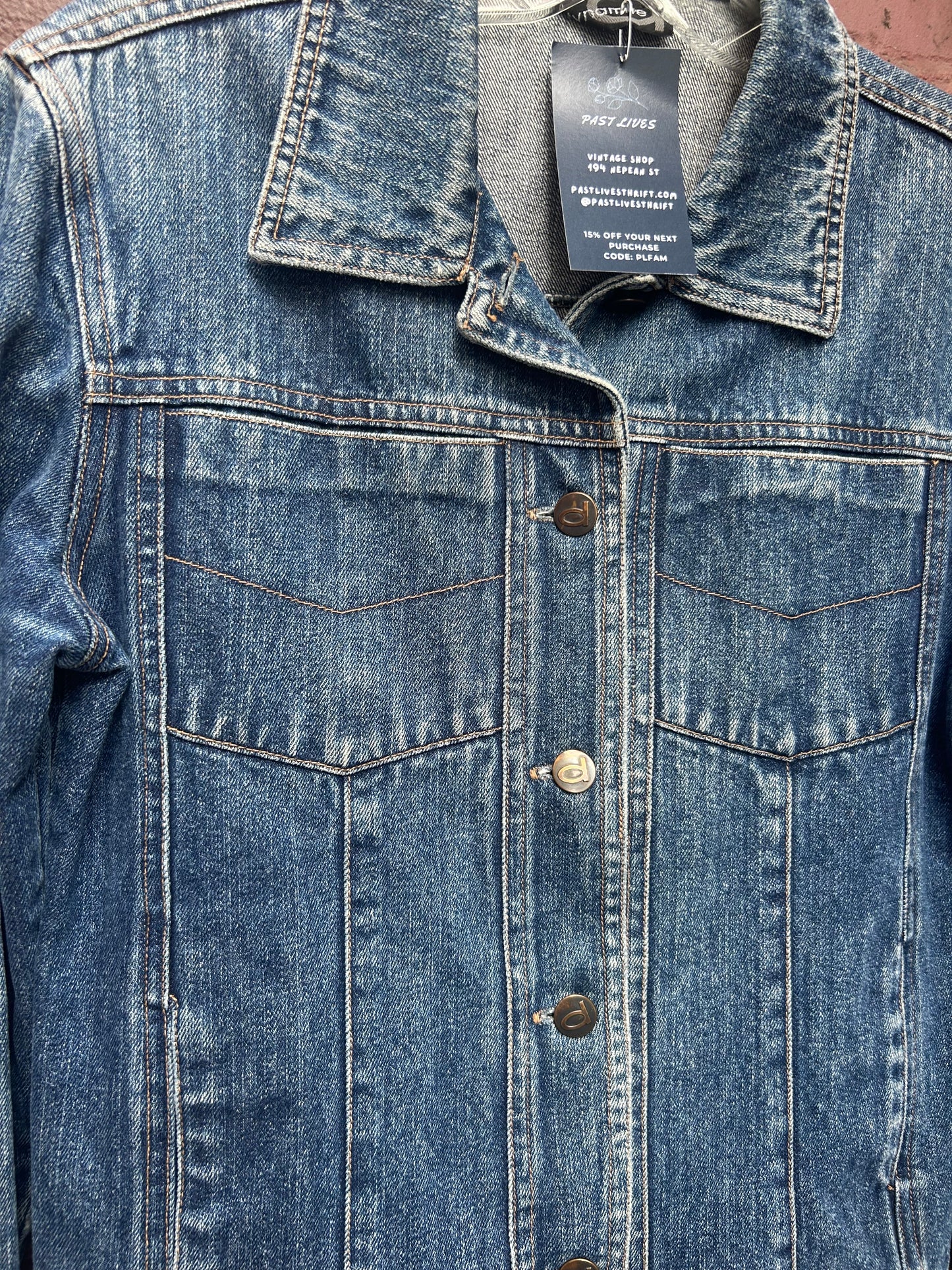 90’s Vintage Faded Blue Denim Jacket / Size M