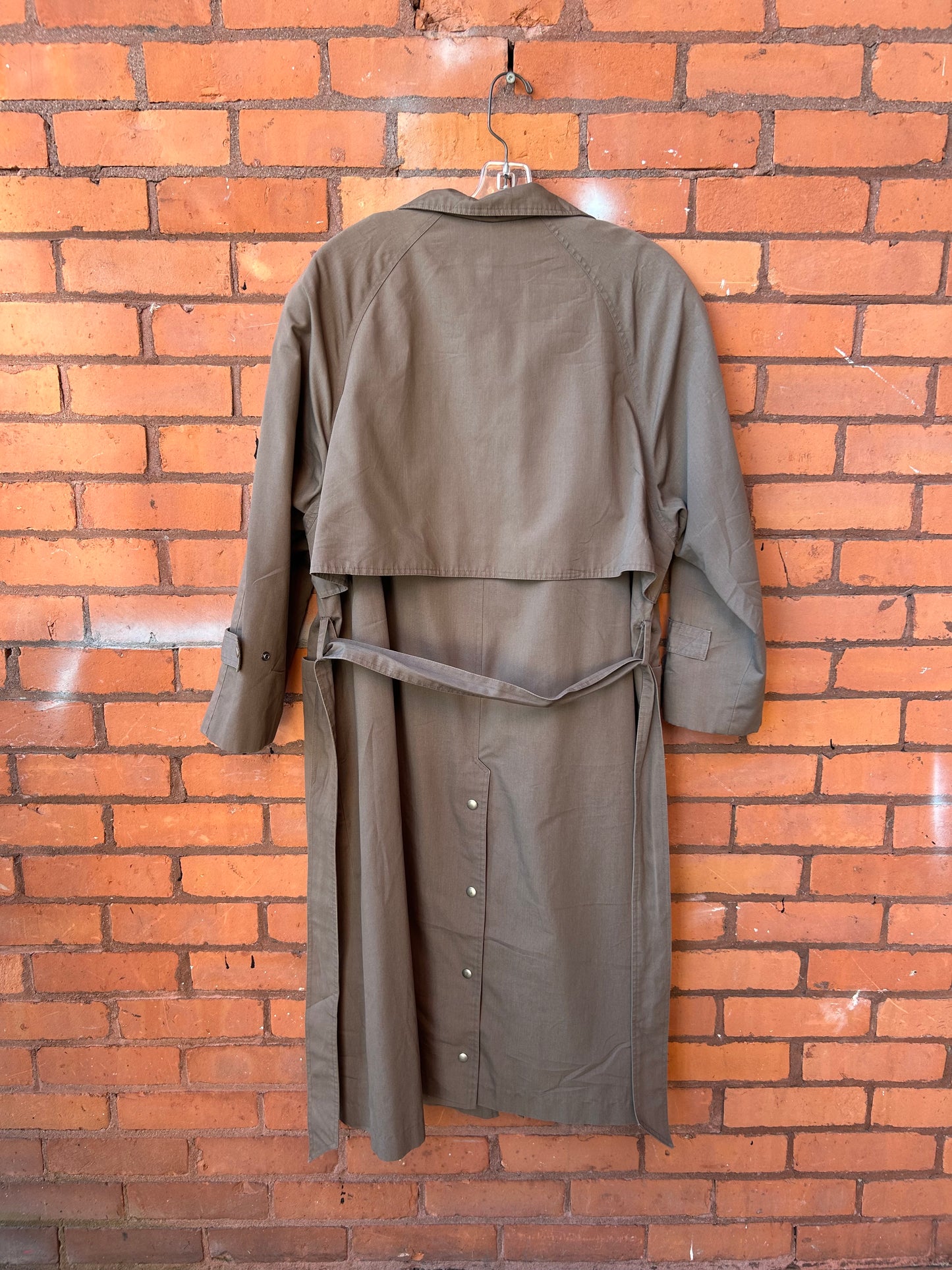 70’s Vintage Khaki Trench Coat / Size S-M