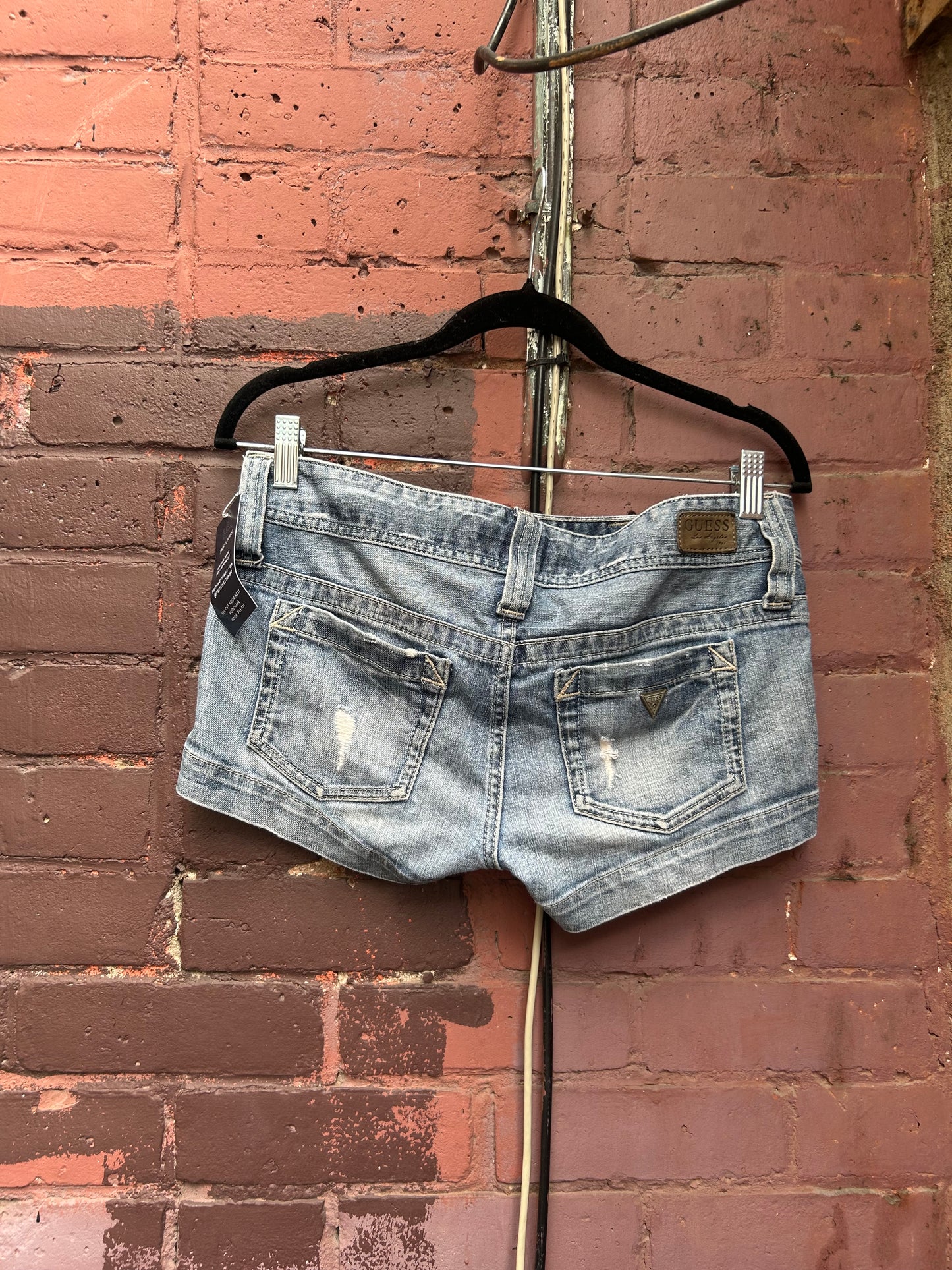Y2K Vintage Guess Low Rise Denim Micro Shorts / 32 Waist