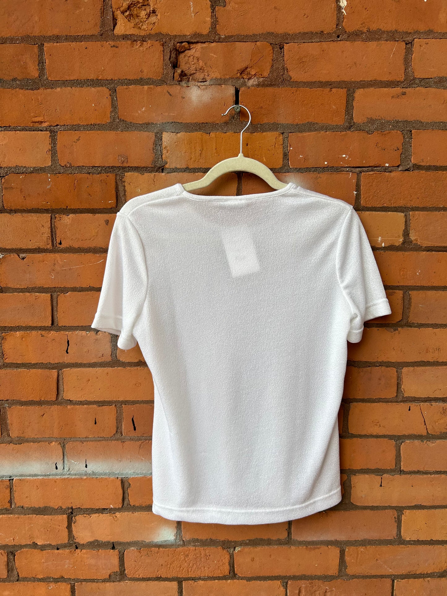 90’s Vintage White Sheer Tee / Size M-L