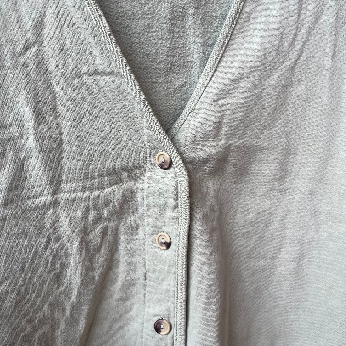 90’s Vintage Sage Green Cotton Slouchy Sweater Vest / Size XL