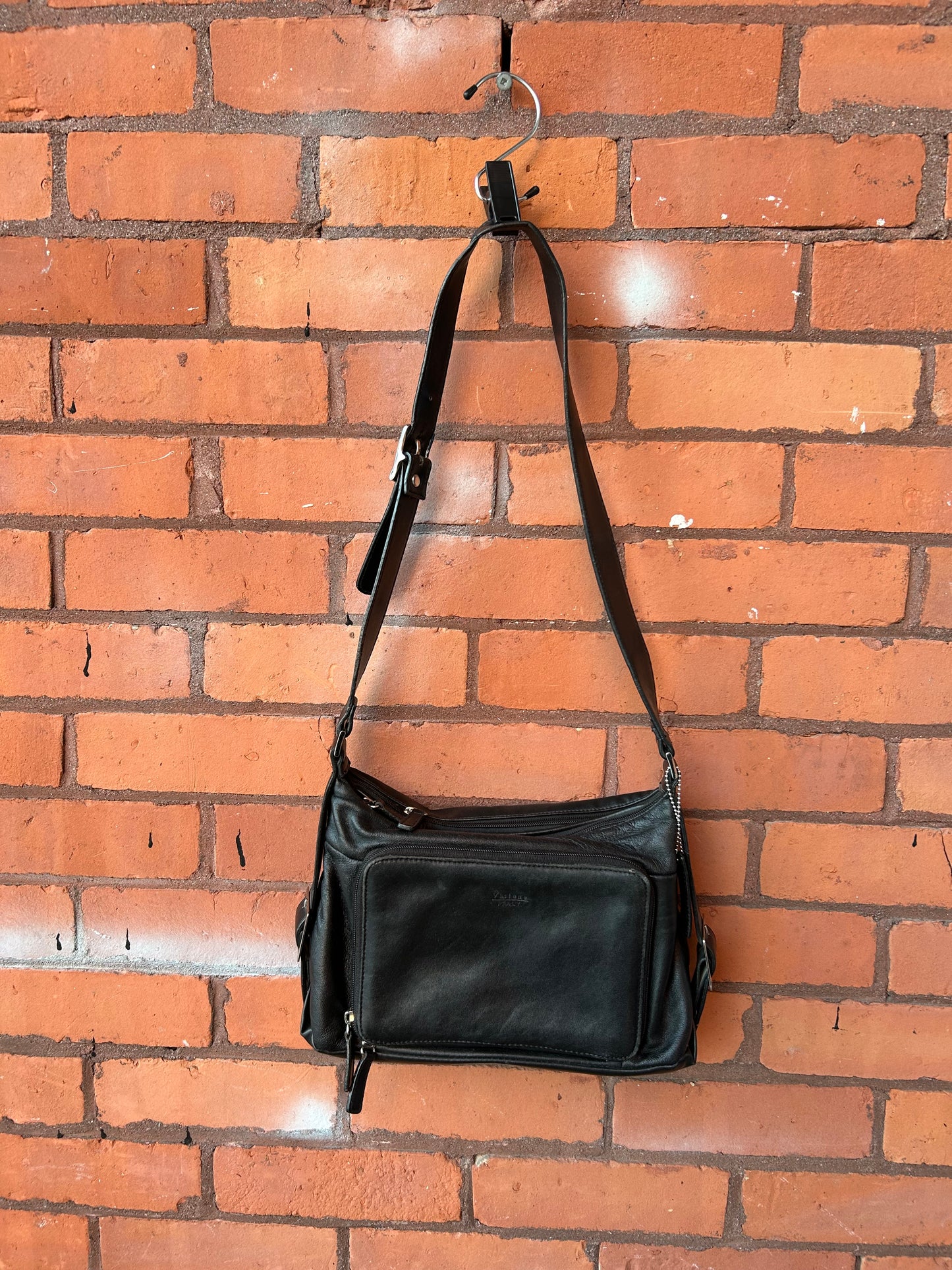 Y2K Vintage Black Leather Shoulder Purse