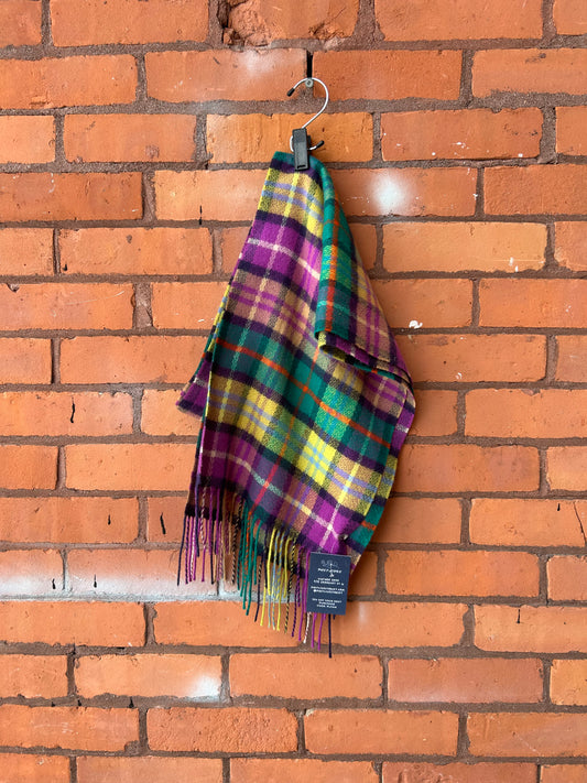 80’s Vintage Bright Plaid Scarf