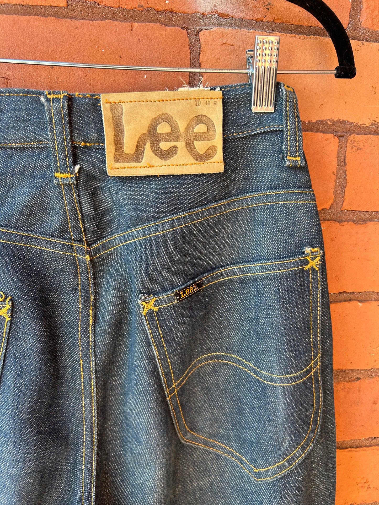 70’s Vintage Lee Blue Selvedge Denim Flare Jeans / 26 Waist