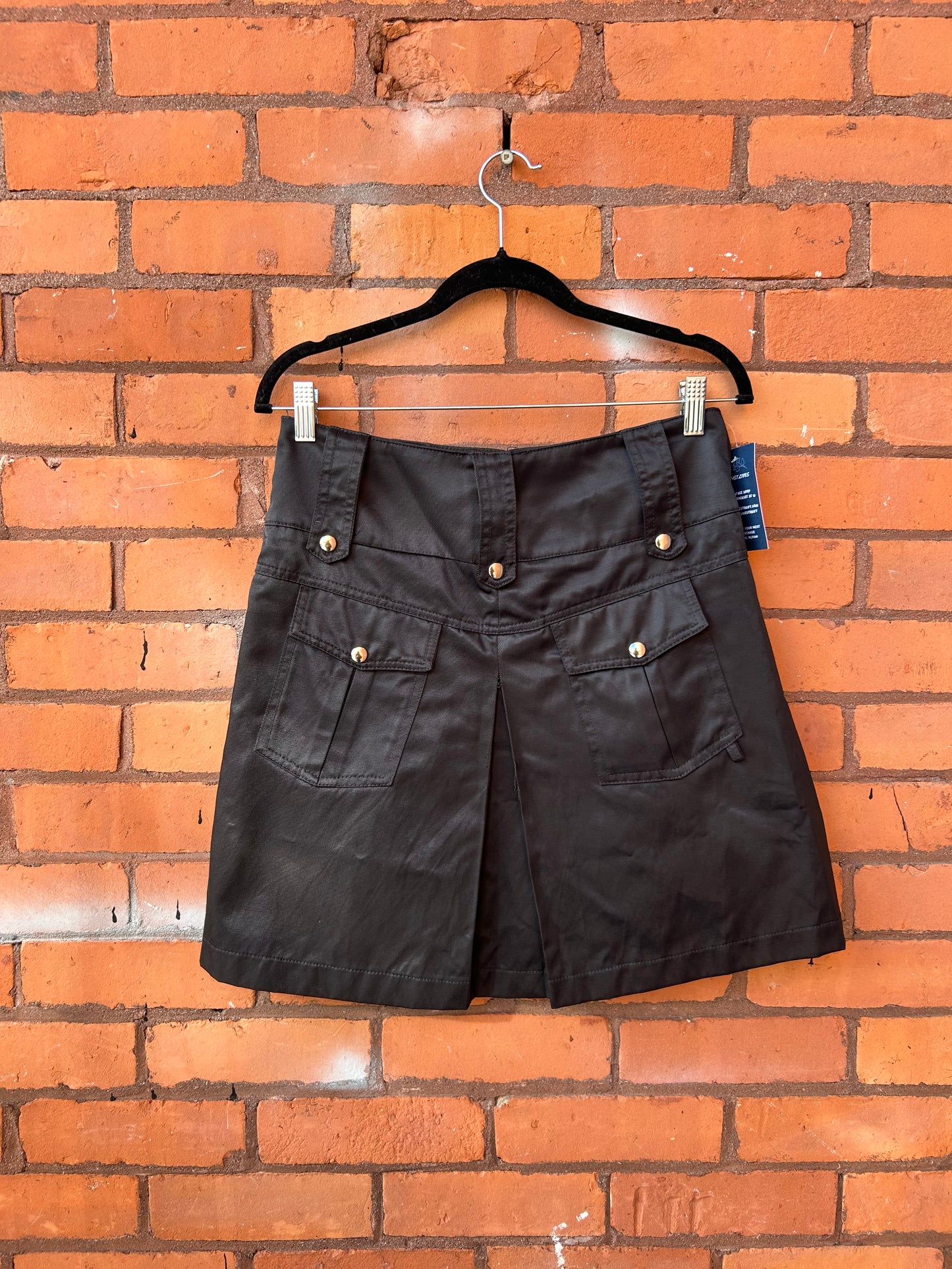 Y2K Vintage Black Pleated Mini Skirt / 29 Waist