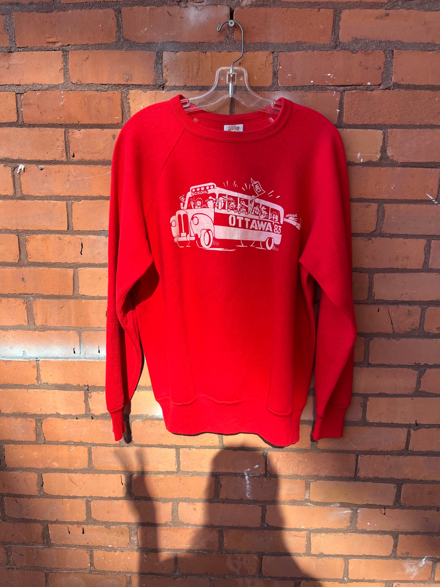 1983 Vintage Ottawa ‘The Quiet One’ School Bus Crew Sweater / Size XL