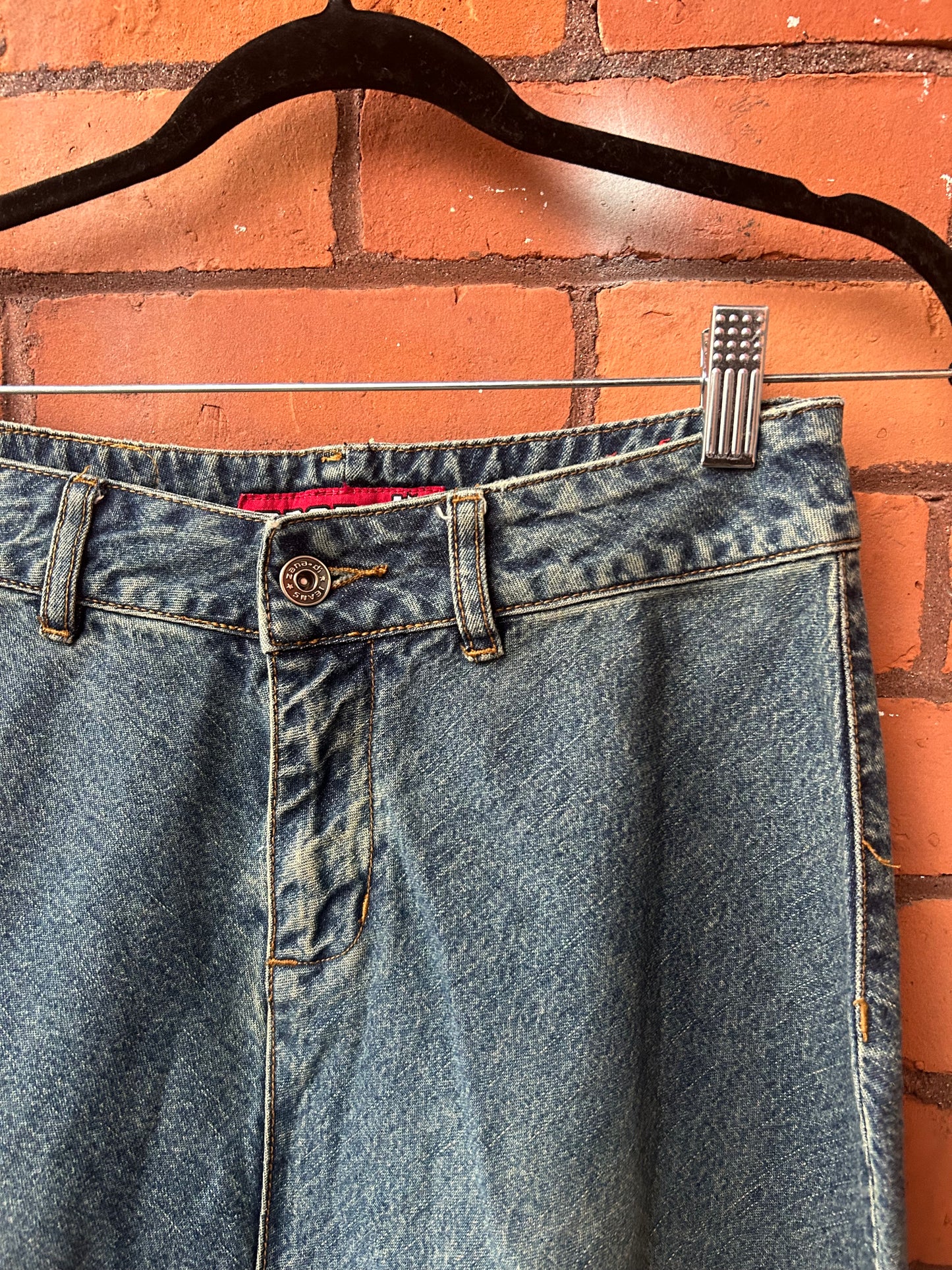 90’s Vintage Denim A-line Maxi Skirt / 26 Waist