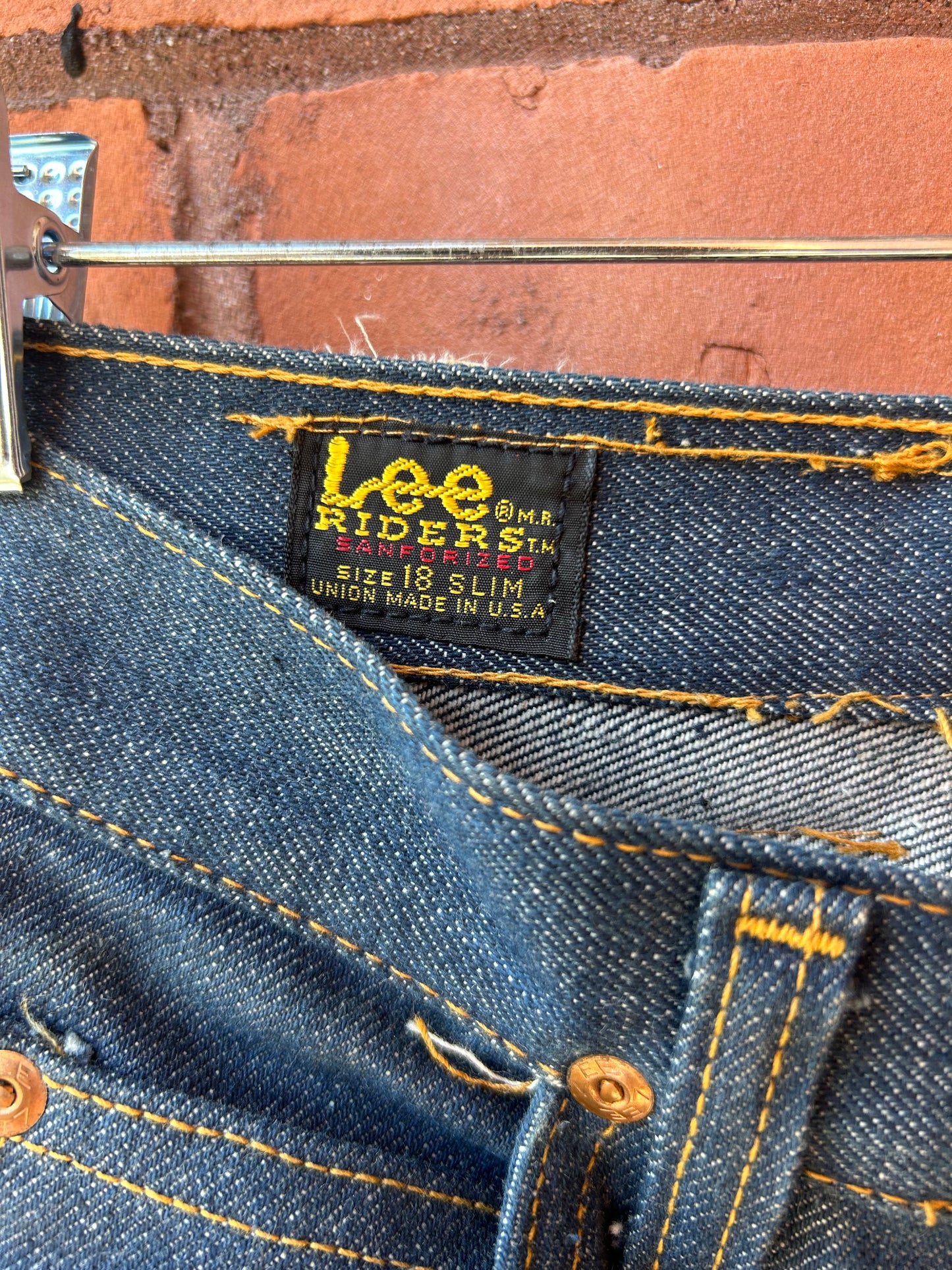 70’s Vintage Lee Blue Selvedge Denim Flare Jeans / 26 Waist